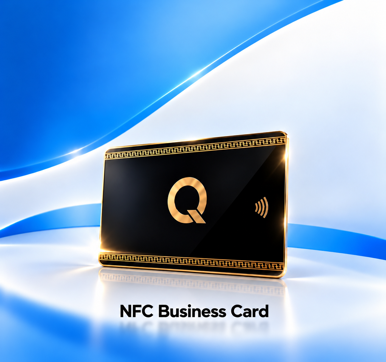 Siyah ve gold ODYQO NFC business card